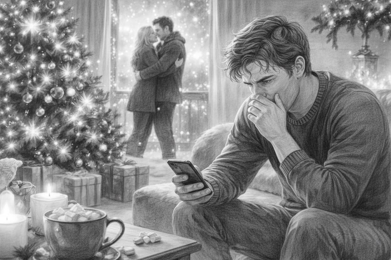 A person looking a phone